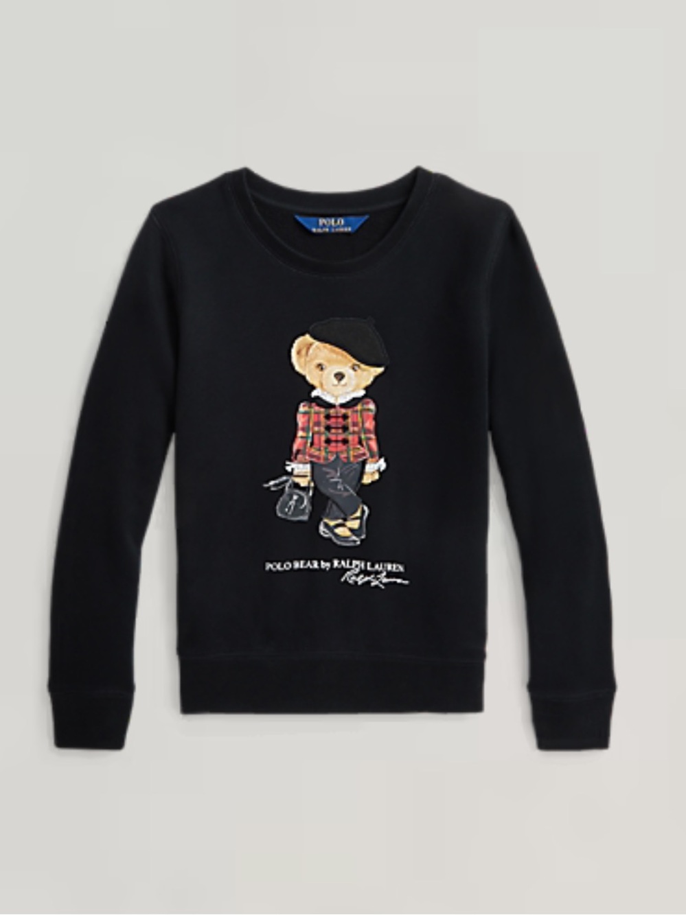 Polo Ralph Lauren Polo Bear Fleece Sweatshirt Black Girls Size M (8-10)